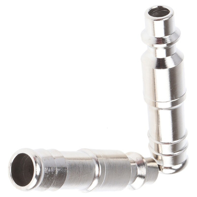 RS PRO Brass Male Pneumatic Quick Connect Coupling, 10mm Hose Barb