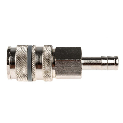 RS PRO Brass Male Pneumatic Quick Connect Coupling, 8mm Hose Barb