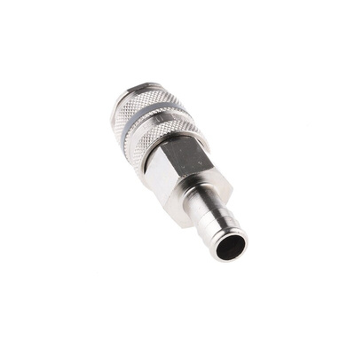 RS PRO Brass Male Pneumatic Quick Connect Coupling, 10mm Hose Barb