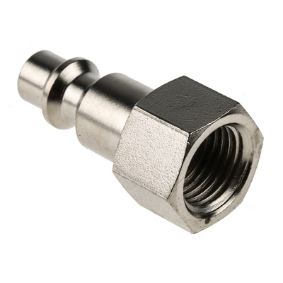 RS PRO Brass Female Pneumatic Quick Connect Coupling, G 1/4 Female Threaded
