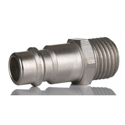 RS PRO Brass Male Pneumatic Quick Connect Coupling, G 1/4 Male Threaded