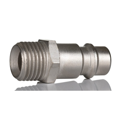 RS PRO Brass Male Pneumatic Quick Connect Coupling, G 1/4 Male Threaded