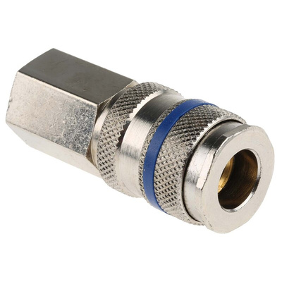 RS PRO Steel Female Pneumatic Quick Connect Coupling, G 1/4 Female Threaded