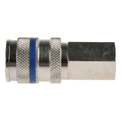 RS PRO Steel Female Pneumatic Quick Connect Coupling, G 1/4 Female Threaded