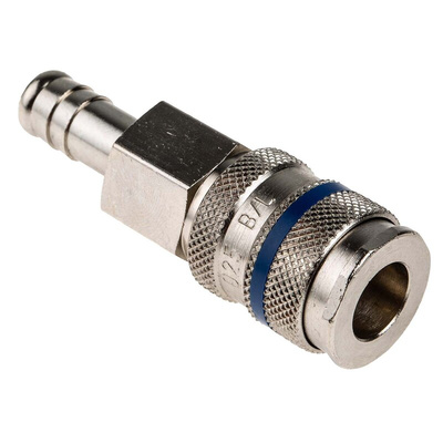 RS PRO Steel Male Pneumatic Quick Connect Coupling, 10mm Hose Barb