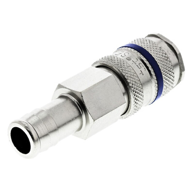 RS PRO Steel Male Pneumatic Quick Connect Coupling, 13mm Hose Barb