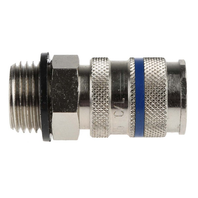 RS PRO Brass, Steel Male Pneumatic Quick Connect Coupling, G 1/2 Male Threaded