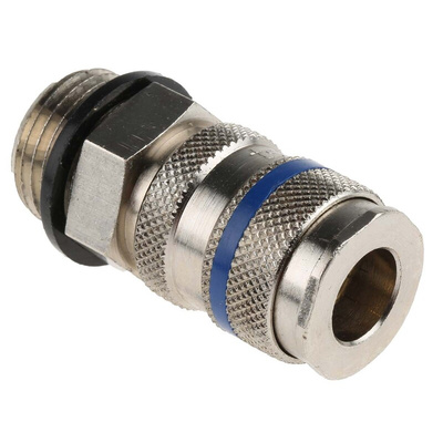 RS PRO Brass, Steel Male Pneumatic Quick Connect Coupling, G 1/2 Male Threaded