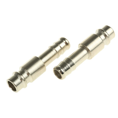 RS PRO Steel Male Pneumatic Quick Connect Coupling, 8mm Hose Barb