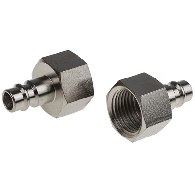 RS PRO Steel Male Pneumatic Quick Connect Coupling, G 1/2 Female Threaded