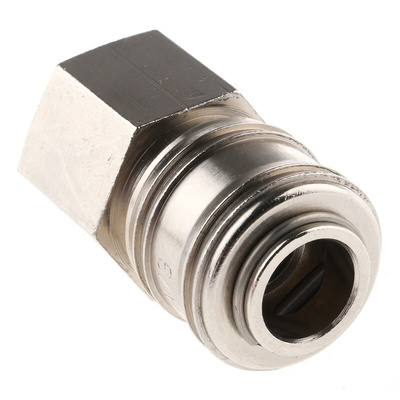 RS PRO Brass Female Pneumatic Quick Connect Coupling, G 1/2 Female Threaded