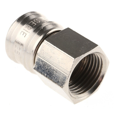 RS PRO Brass Female Pneumatic Quick Connect Coupling, G 1/2 Female Threaded