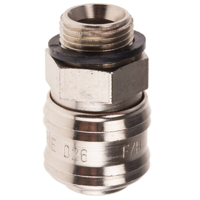 RS PRO Brass Male Pneumatic Quick Connect Coupling, G 3/8 Male Threaded