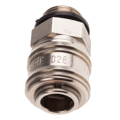 RS PRO Brass Male Pneumatic Quick Connect Coupling, G 3/8 Male Threaded