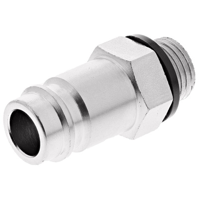 RS PRO Brass Male Pneumatic Quick Connect Coupling, G 1/4 Male Threaded