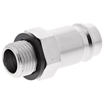 RS PRO Brass Male Pneumatic Quick Connect Coupling, G 1/4 Male Threaded