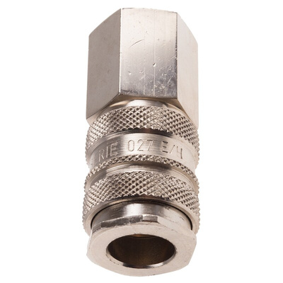 RS PRO Brass Female Pneumatic Quick Connect Coupling, G 1/2 Female Threaded