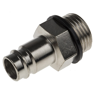 RS PRO Brass Male Pneumatic Quick Connect Coupling, G 1/2 Male Threaded