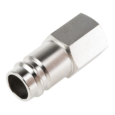 RS PRO Brass Female Pneumatic Quick Connect Coupling, G 1/4 Female Threaded
