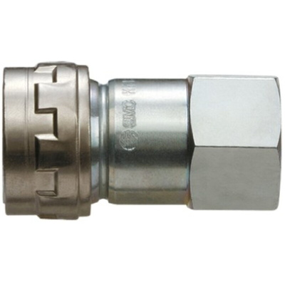 SMC Structural Steel Female Pneumatic Quick Connect Coupling, Rc 1/4 Female Threaded