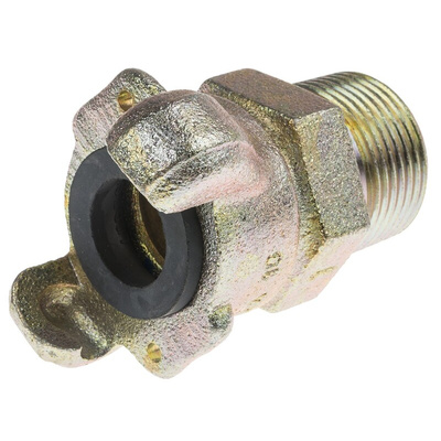 RS PRO Iron Male Pneumatic Quick Connect Coupling, NPT 1 Male Threaded