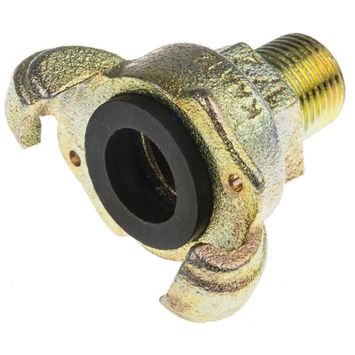RS PRO Iron Male Pneumatic Quick Connect Coupling, NPT 1/2 Male Threaded