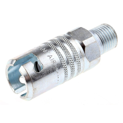RS PRO Steel Male Pneumatic Quick Connect Coupling, G 1/4 Male Threaded