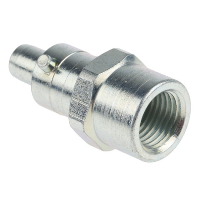 RS PRO Steel Female Pneumatic Quick Connect Coupling, Rp 1/4 Female Threaded