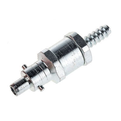 RS PRO Steel Male Pneumatic Quick Connect Coupling, G 1/4 Male 6.35mm Hose Barb