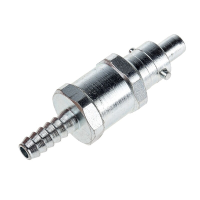 RS PRO Steel Male Pneumatic Quick Connect Coupling, G 1/4 Male 6.35mm Hose Barb