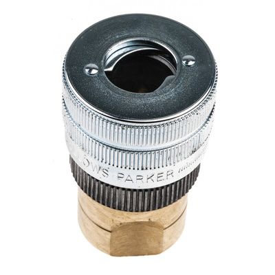 Parker Aluminium Female Pneumatic Quick Connect Coupling, G 1/2 Female Threaded