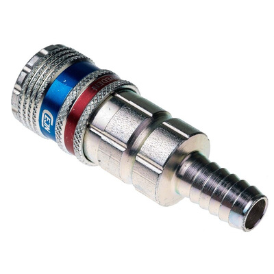 CEJN Brass, Steel Pneumatic Quick Connect Coupling, 10mm Hose Barb