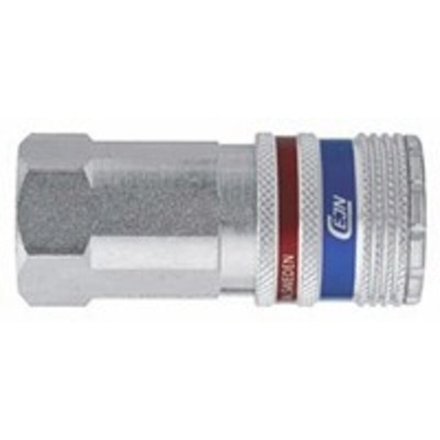 CEJN Brass, Steel Female Pneumatic Quick Connect Coupling, G 1/4 Female Threaded