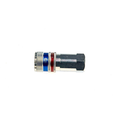 CEJN Brass, Steel Female Pneumatic Quick Connect Coupling, G 1/4 Female Threaded