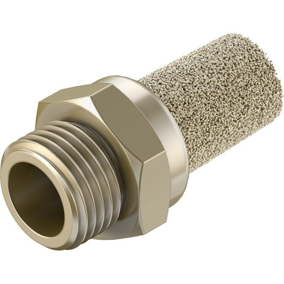 Festo AMTE Brass, Bronze 10bar Pneumatic Silencer, Threaded, G 1/8 Male