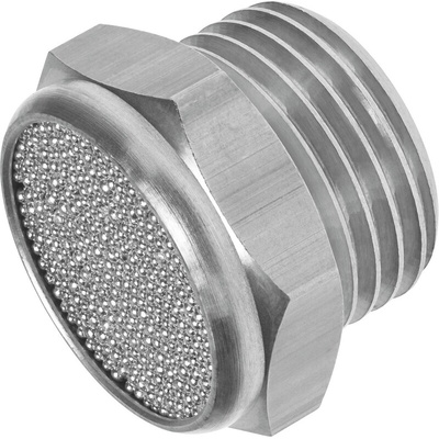 Festo AMTE-M-H Brass, Bronze 10bar Pneumatic Silencer, Threaded, G 1/4 Male