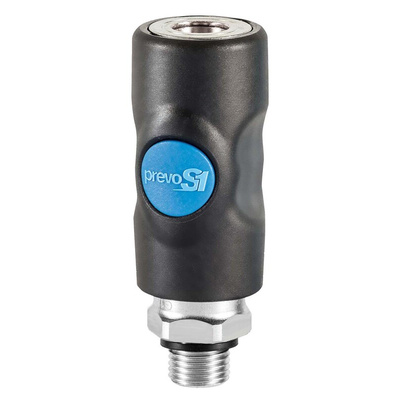 PREVOST Composite Body Male Safety Quick Connect Coupling, G 3/8 Male Threaded