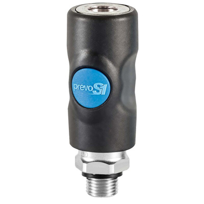PREVOST Composite Body Male Safety Quick Connect Coupling, G 1/2 Male Threaded