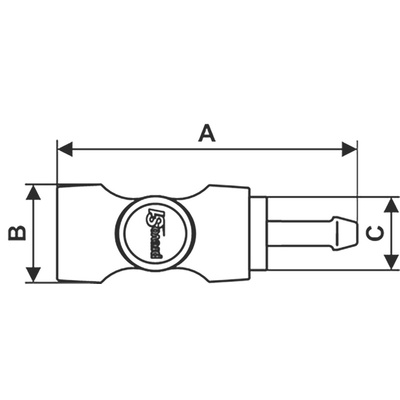 PREVOST Composite Body Safety Quick Connect Coupling, 8mm Hose Barb