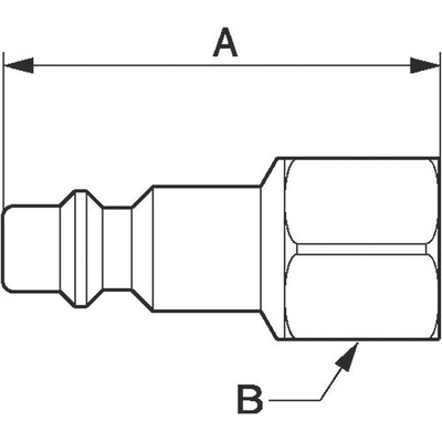 PREVOST Treated Steel Female Plug for Pneumatic Quick Connect Coupling, G 3/8 Female Threaded