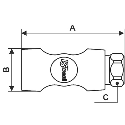 PREVOST Composite Body Safety Quick Connect Coupling, 8mm Hose Barb