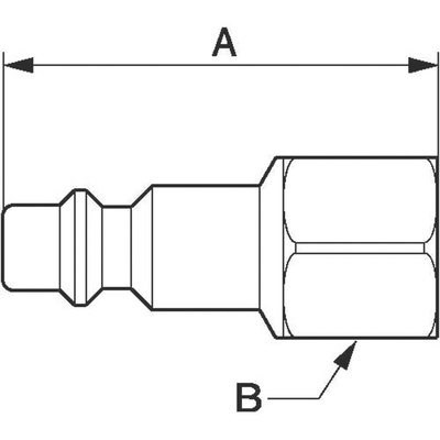 PREVOST Treated Steel Female Plug for Pneumatic Quick Connect Coupling, G 1/2 Female Threaded