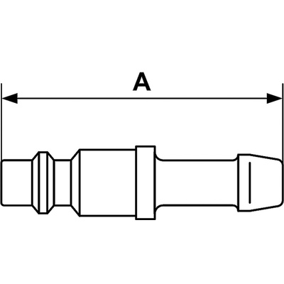 PREVOST Treated Steel Plug for Pneumatic Quick Connect Coupling, 16mm Hose Barb
