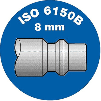 PREVOST Treated Steel Plug for Pneumatic Quick Connect Coupling, 16mm Hose Barb