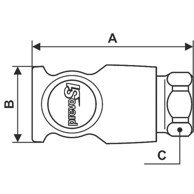 PREVOST Composite Body Female Safety Quick Connect Coupling, G 1/4 Female Threaded