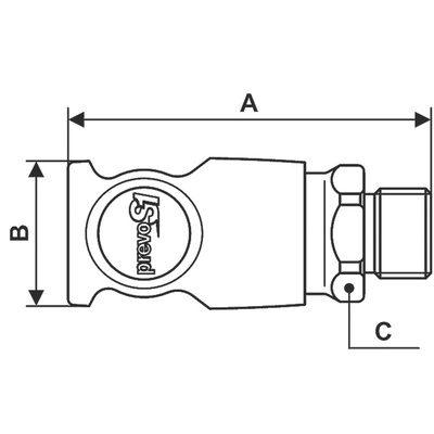 PREVOST Composite Body Male Safety Quick Connect Coupling, G 1/2 Male Threaded