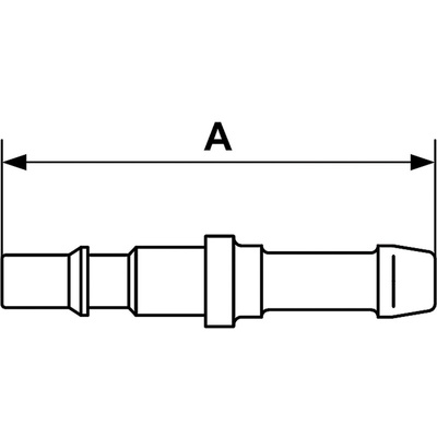 PREVOST Treated Steel Plug for Pneumatic Quick Connect Coupling, 6mm Hose Barb