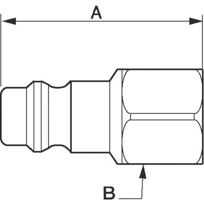 PREVOST Treated Steel Female Plug for Pneumatic Quick Connect Coupling, G 1/4 Female Threaded