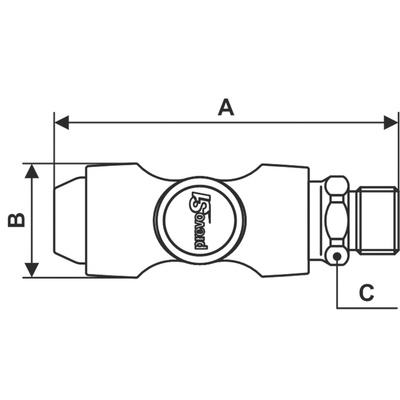 PREVOST Composite Body Male Safety Quick Connect Coupling, G 1/2 Male Threaded