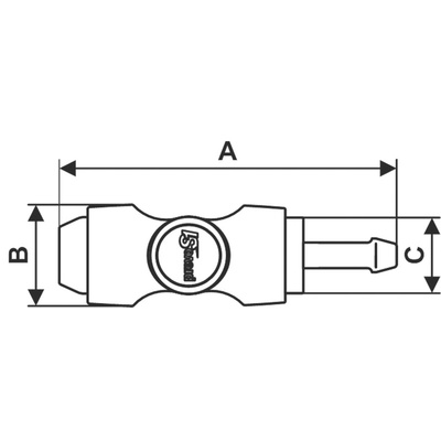 PREVOST Composite Body Safety Quick Connect Coupling, 8mm Hose Barb